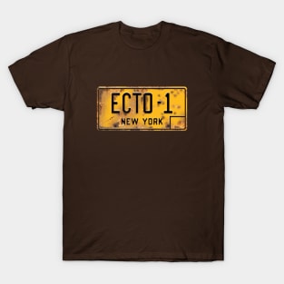 Ecto-1 Rusty Licence Plate (Ghostbusters) T-Shirt